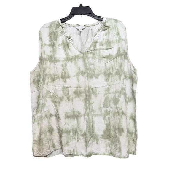 Time and Tru Green Tie-Dye Women's Top Size XXL - Picture 1 of 4